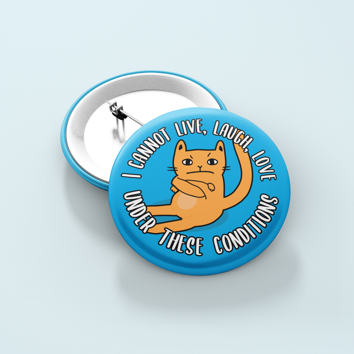 Live Laugh Love Cat | Badge Pin