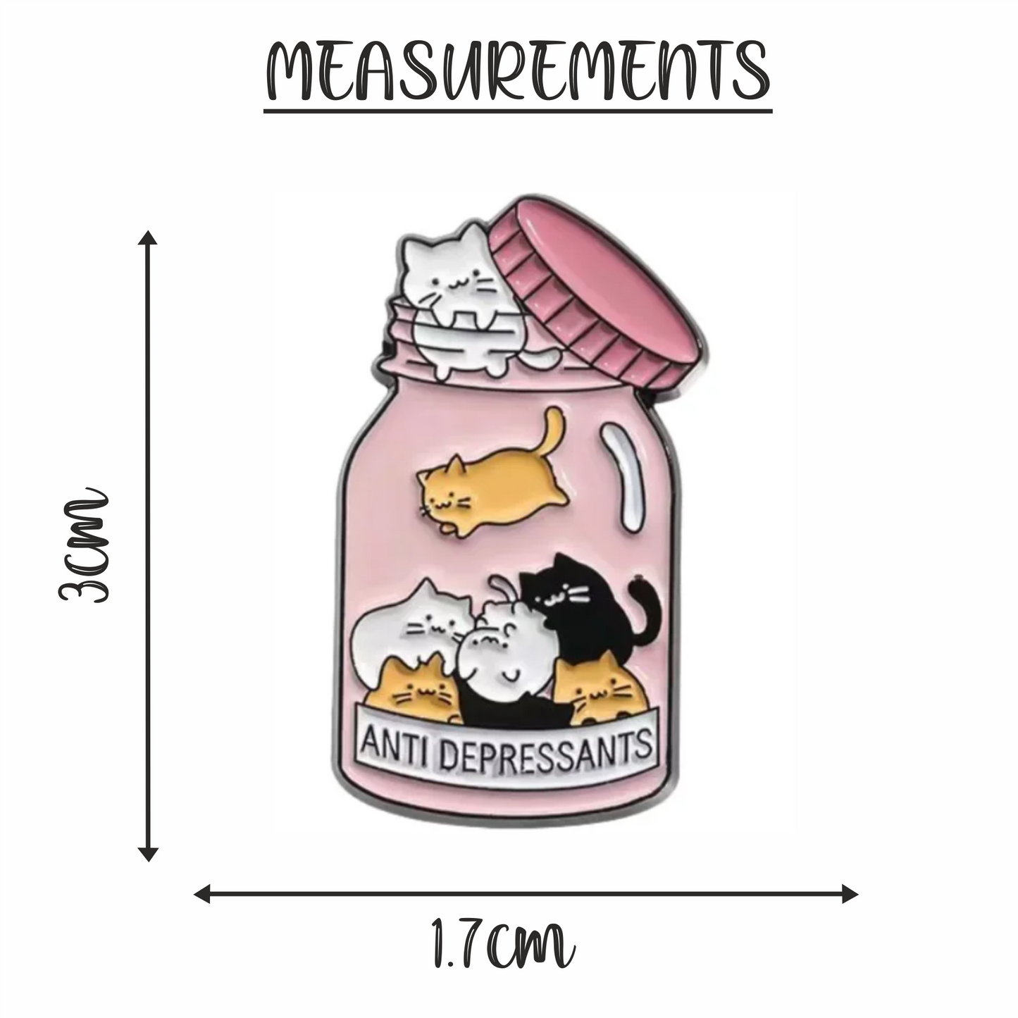 Cat Anti Depressants | Enamel Pin