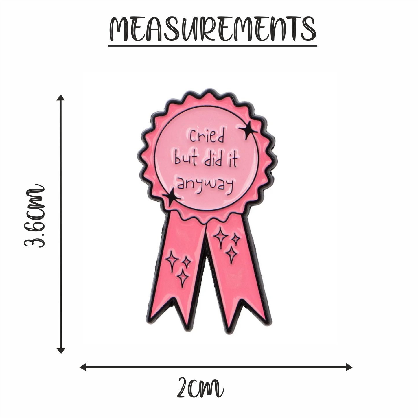 Cried But Did It Anyway | Enamel Pin