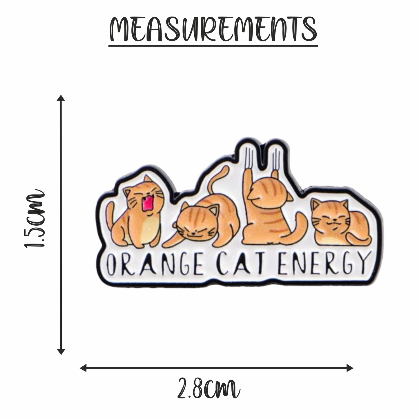 Orange Cat Energy | Enamel Pin