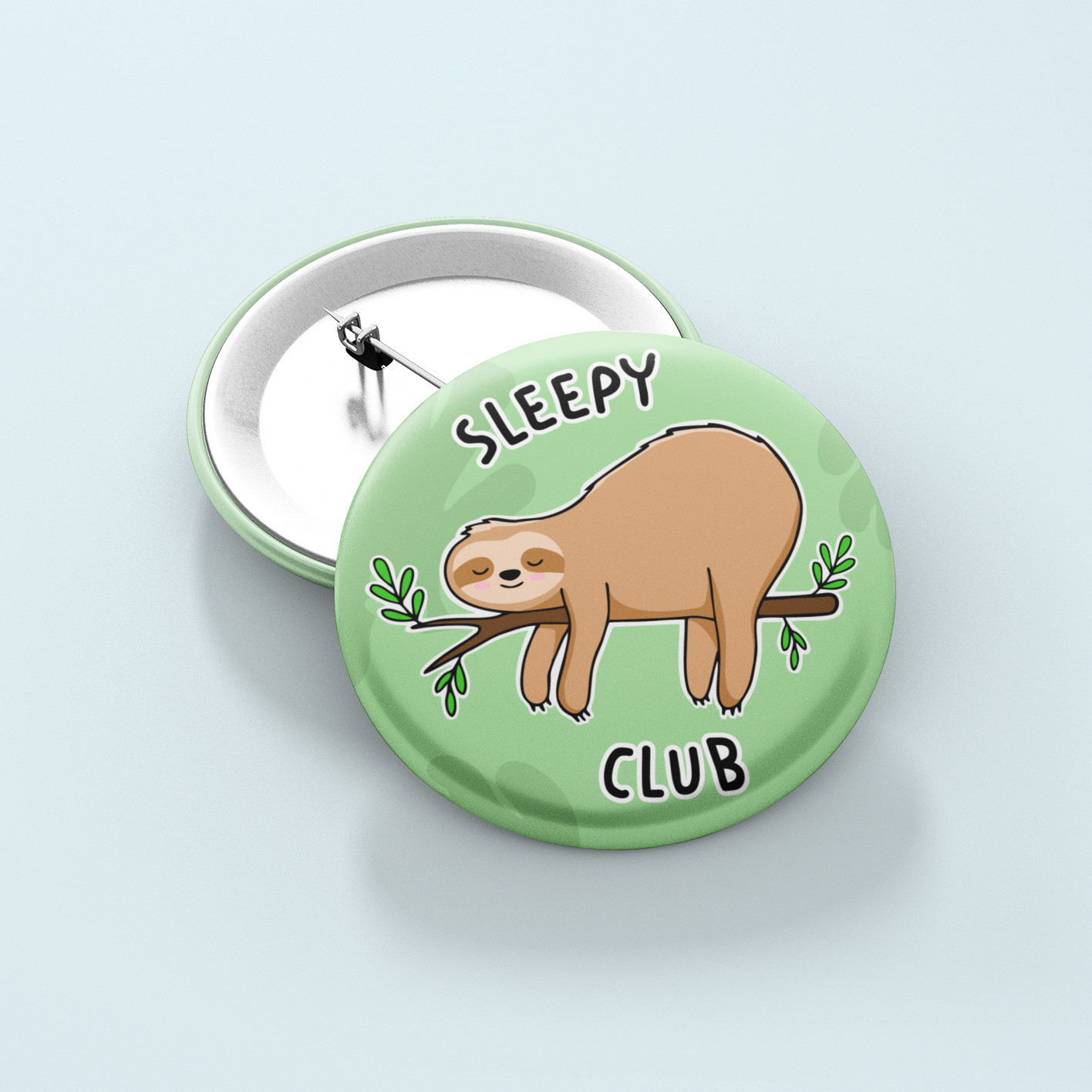 Sleepy Club Sloth | Badge Pin