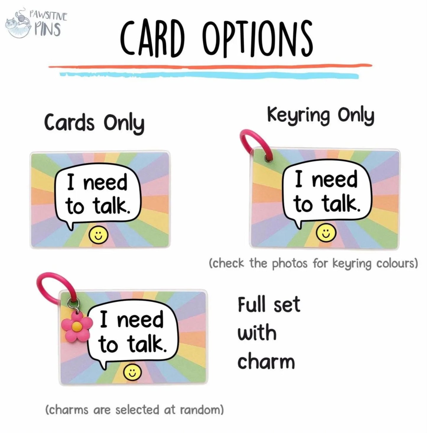 CUSTOM Physical Communication Cards | Rainbow Design