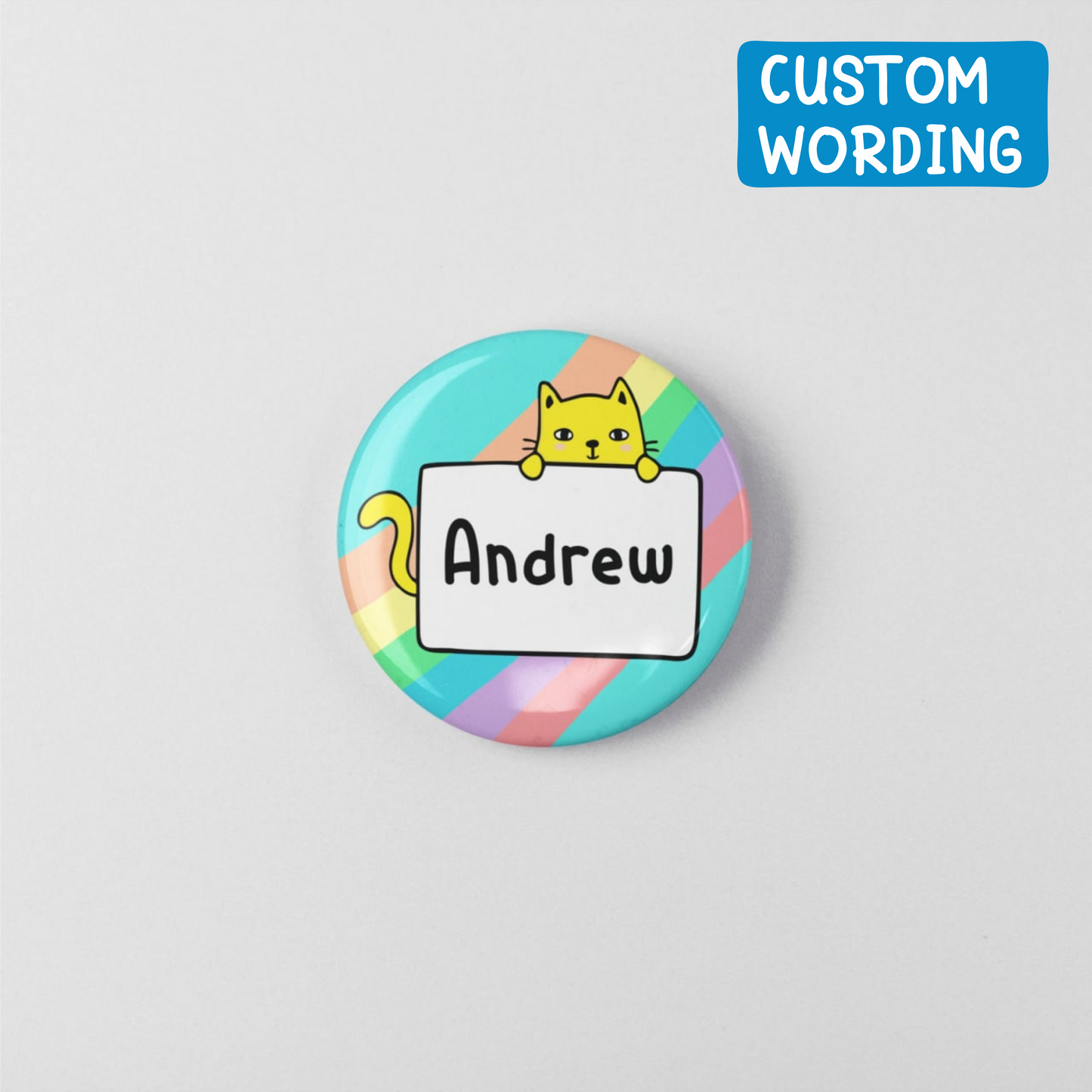 Custom Cat Badge Pin | Create Your Own Pin