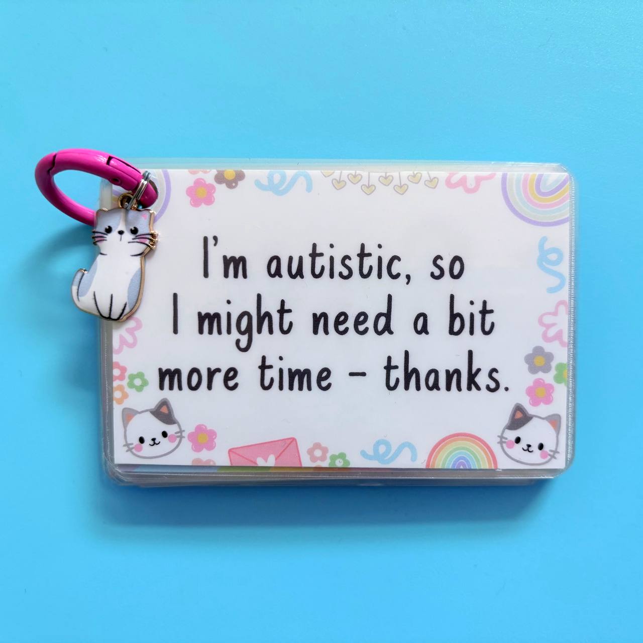 CUSTOM Physical Communication Cards | Cat Flower Design