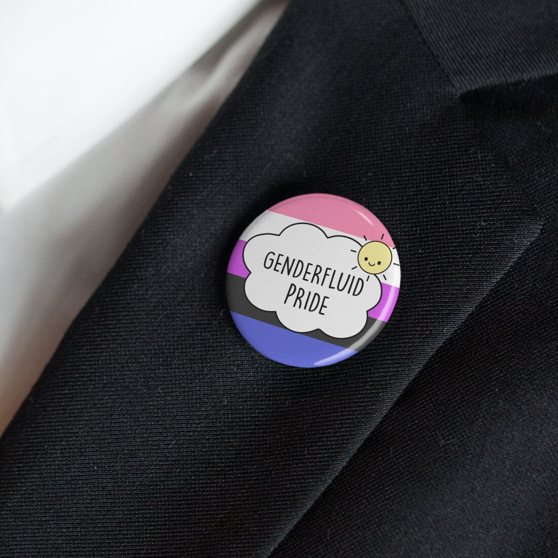 Genderfluid Pride Badge / Gender Fluid Flag Rainbow