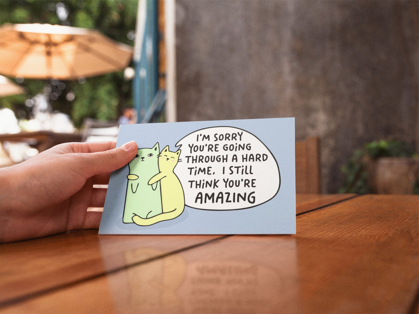 Supportive Cats Postcard | Supportive Gift, Love Card, Thinking Of You, You Got This, Inspirational