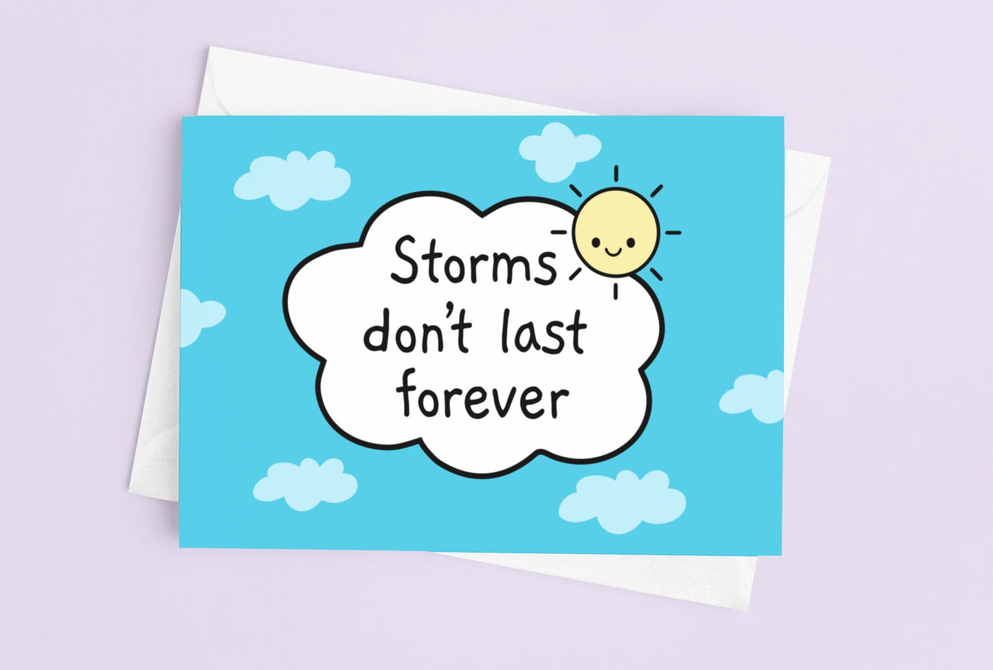 Storms Don't Last Forever Postcard | A6 Postcard, Gift for Friends, Friendship, Small Gifts