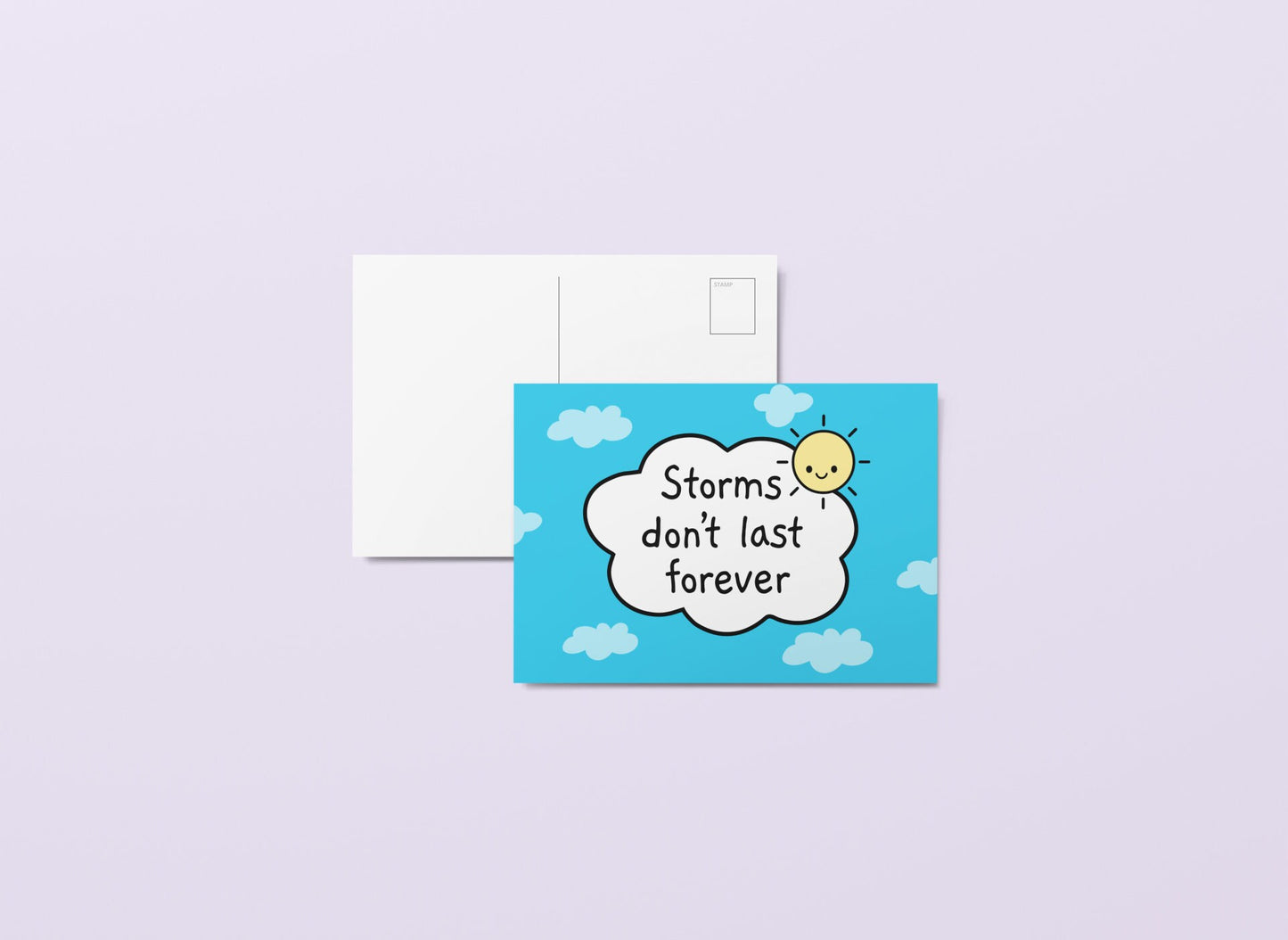 Storms Don't Last Forever Postcard | A6 Postcard, Gift for Friends, Friendship, Small Gifts