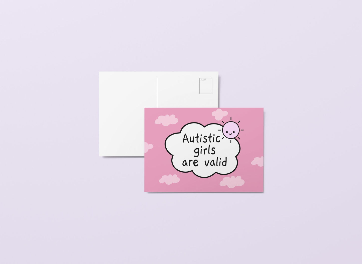 Autistic Girls Are Valid Postcard | Autism Gift, Awareness, Autism Acceptance