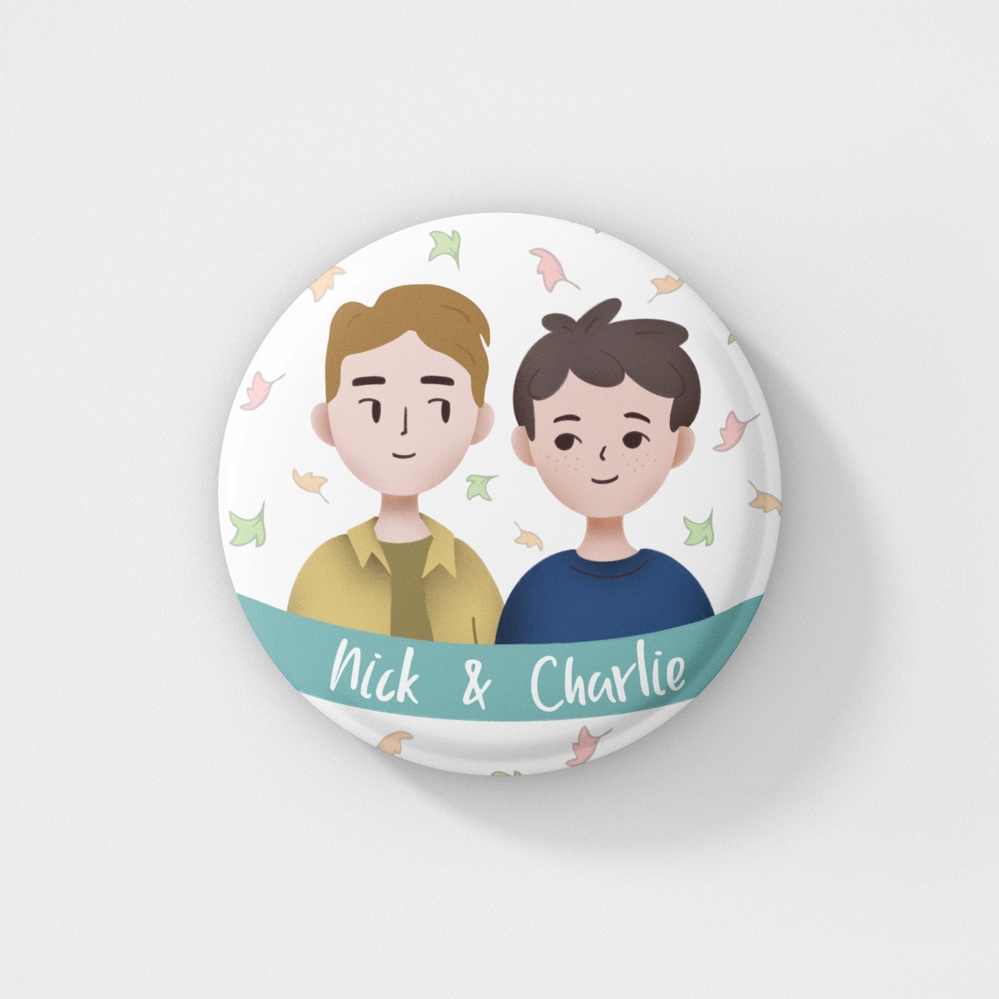 Nick And Charlie Inspired Heartstopper Pin | Gay Pride - LGBTQ+ - Nick Nelson - Charlie SPring