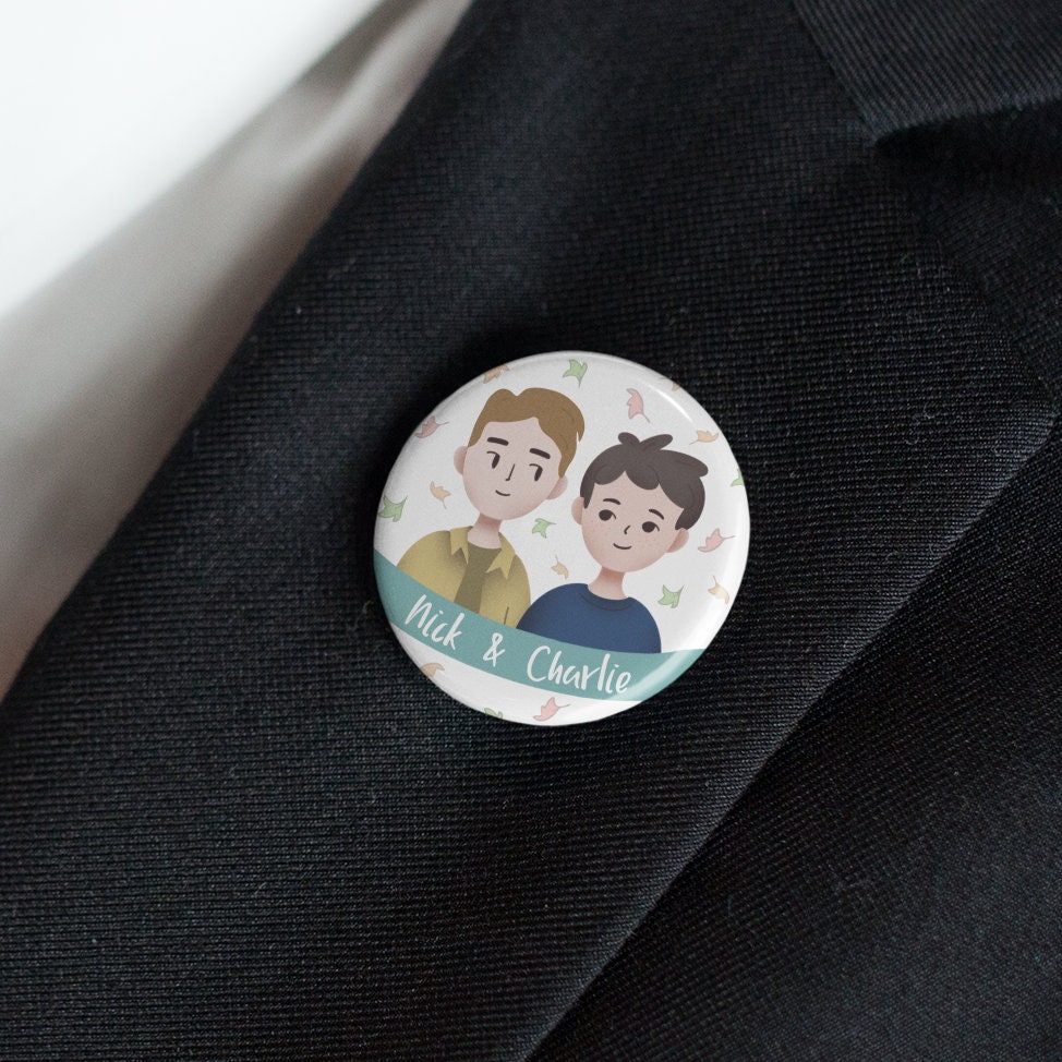 Nick And Charlie Inspired Heartstopper Pin | Gay Pride - LGBTQ+ - Nick Nelson - Charlie SPring