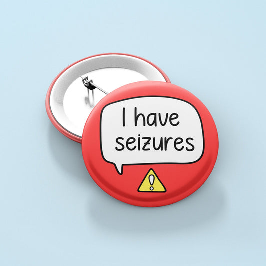 I Have Seizures Badge Pin | Epilepsy, Epilepsy Awareness