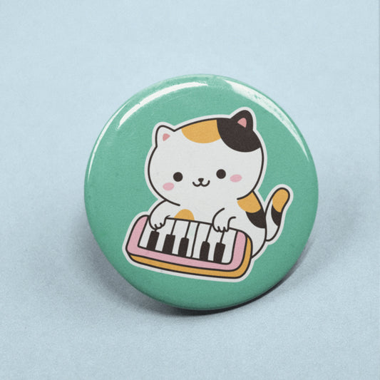 Piano Cat Pin Badge | Pin Badge - Kawaii Pins - Piano Lovers - Gifts for Cat Lover
