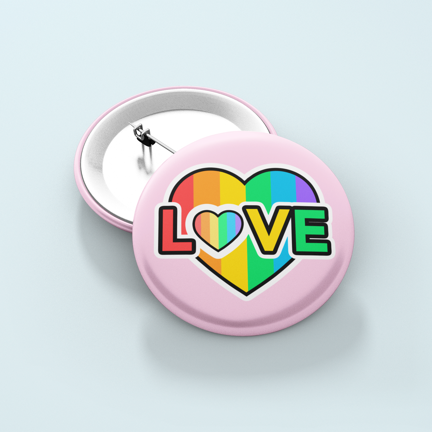 Love Heart Pride | Badge Pin