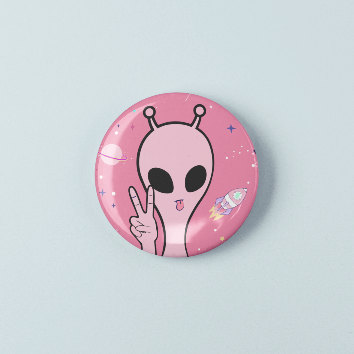 Pink Alien | Badge Pin
