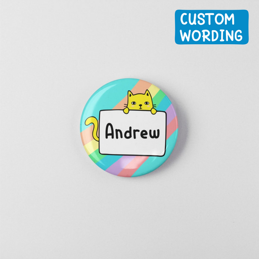 Custom Cat Badge Pin | Create Your Own Pin