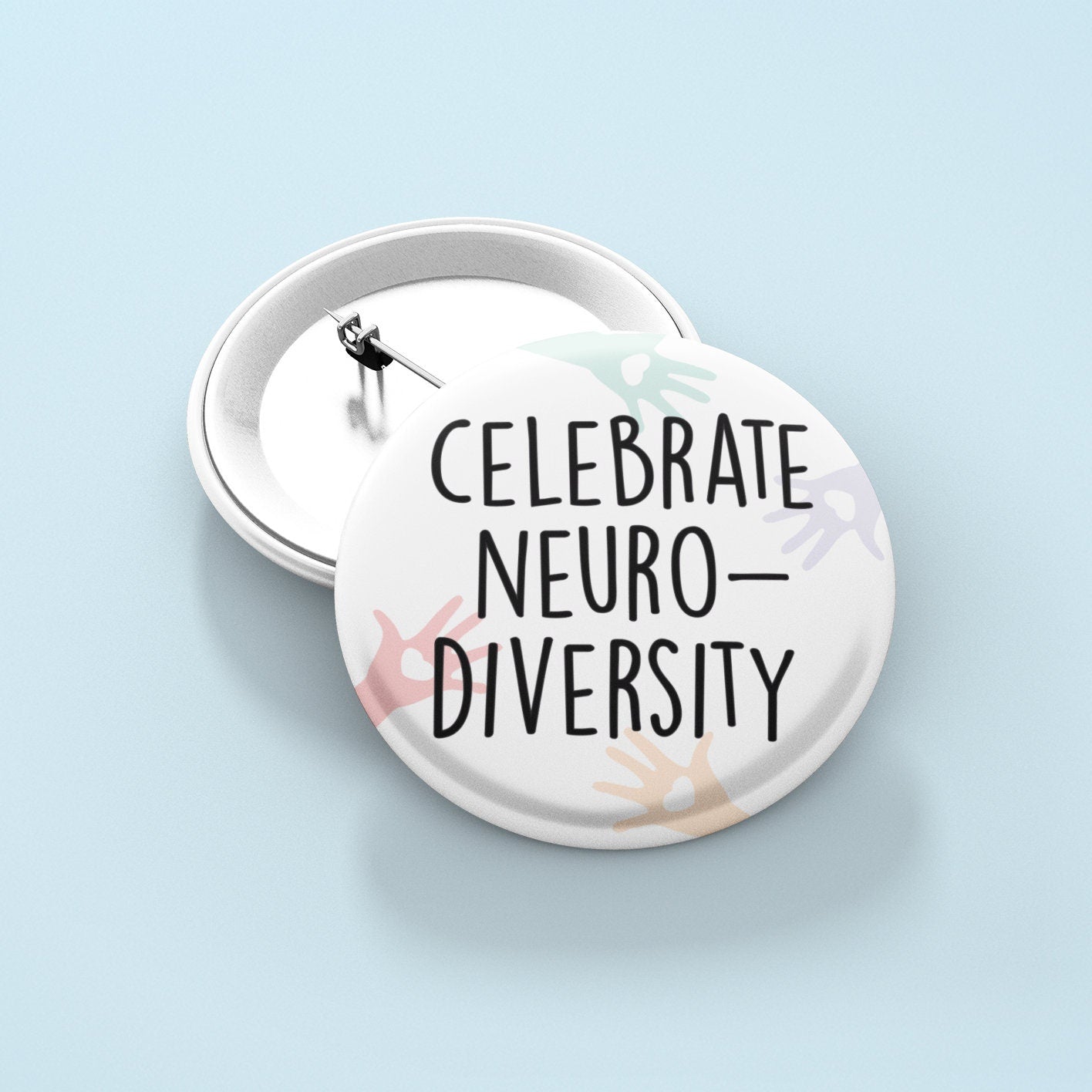 Celebrate Neurodiversity Badge Pin  (3 choices) | Autism Acceptance - Neurodiversity Badge, Autism Spectrum - ADHD