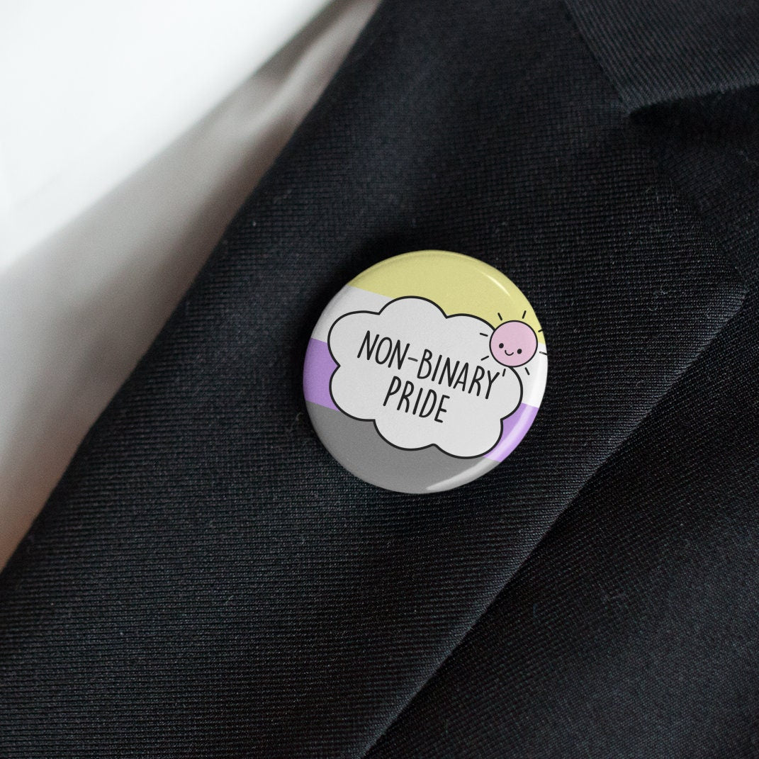 Non-Binary Pride Badge | Nonbinary Pin -LGBTQ Pride
