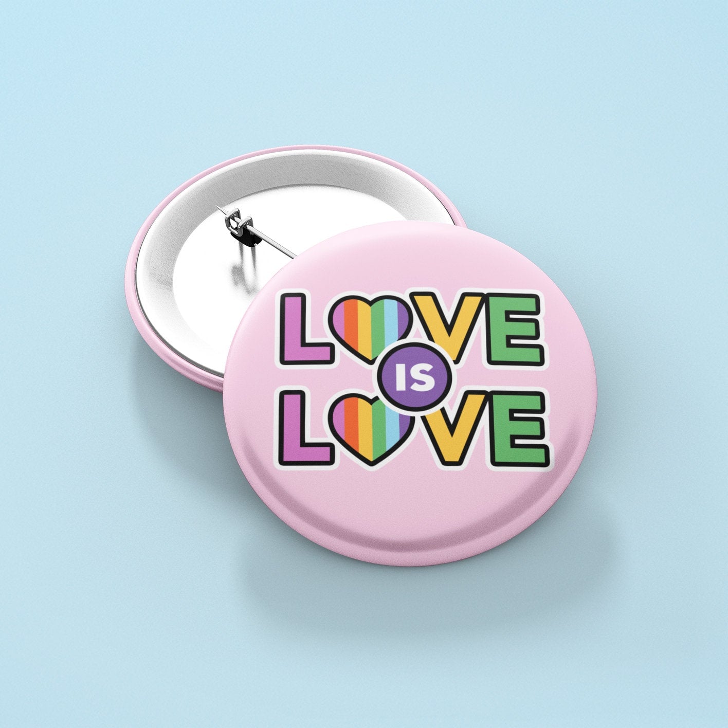 Love Is Love Badge | Pride Month - Gay Pin -  LGBTQ - One Love