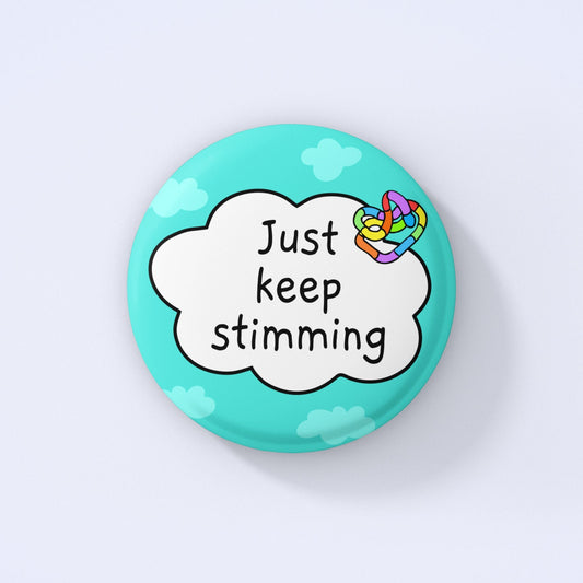 Keep Stimming Bubble Badge | Stimming - Stim Toy - Fidget Toy - Autism Stim Badge