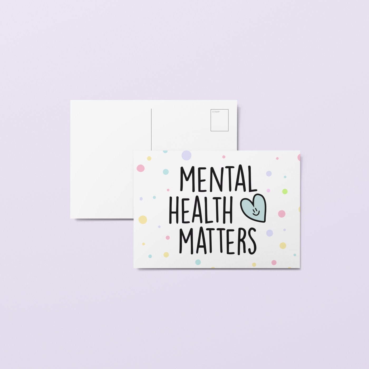 Mental Health Matters Postcard | Inspirational Postcards, Positivity Gift, A6 Postcard