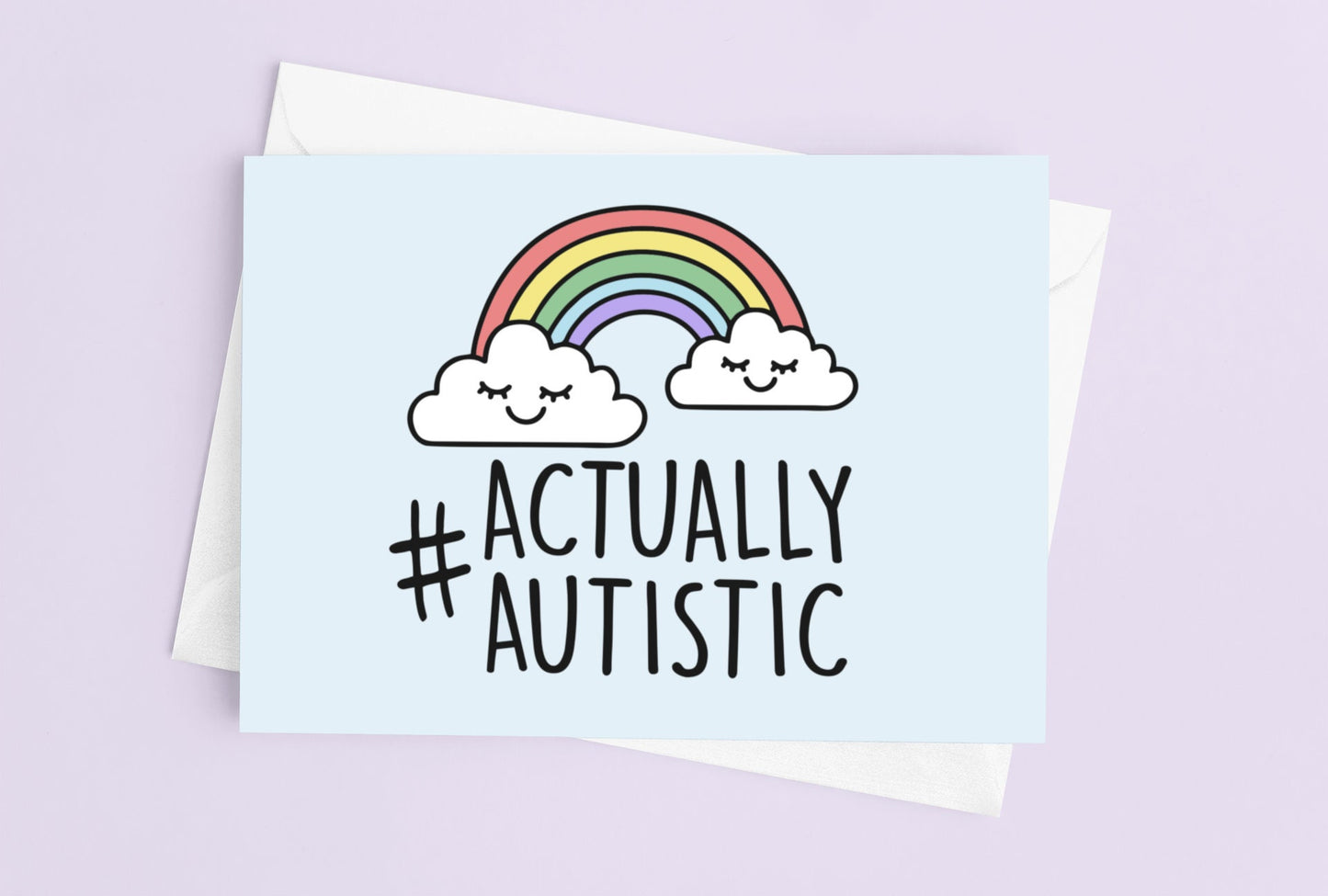Actually Autistic Postcard / A6 CARD, Autism Gift, #actuallyautistic, Neurodiverse