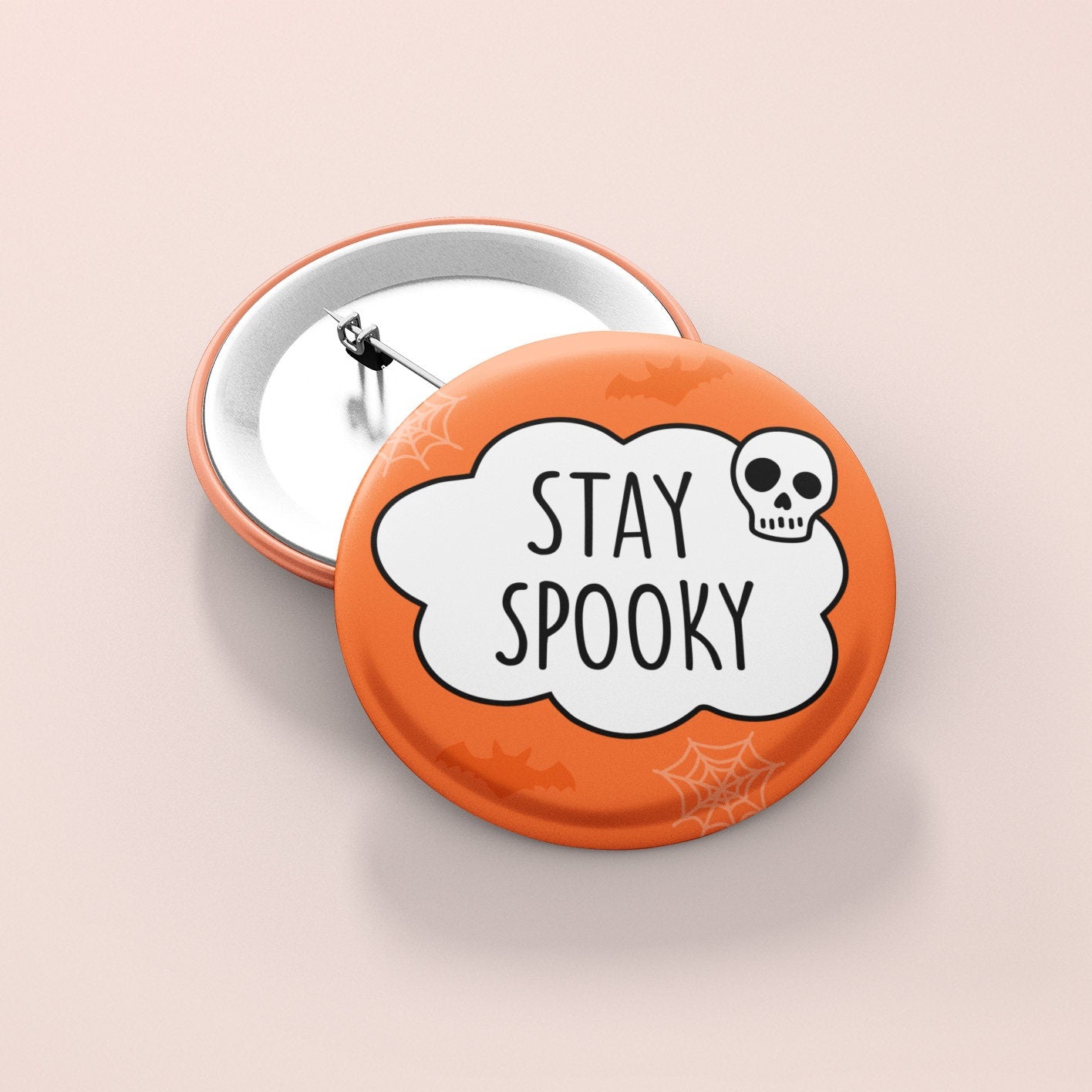Stay Spooky Badge Pin | Halloween Gift - Skeleton Badges - Autumn - Fall - Spooky Season