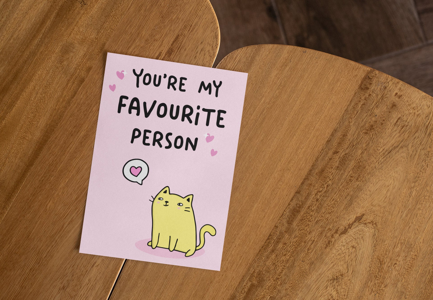 You're My Favourite Person Postcard | Miss You, Long Distance Gift, Missing You Gift, Cat Postcards