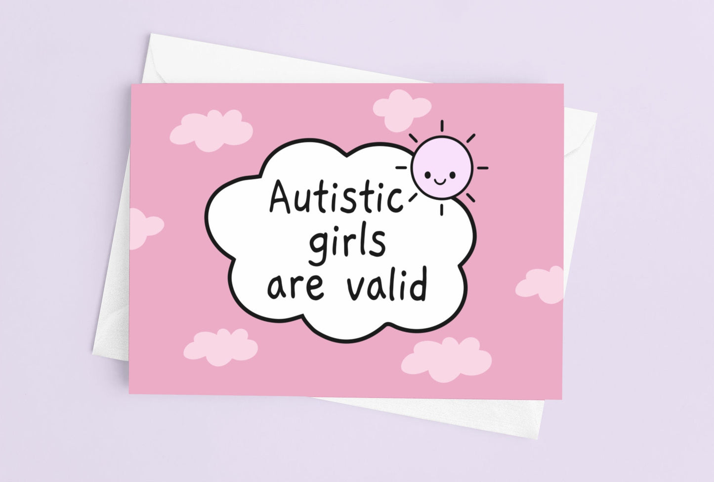 Autistic Girls Are Valid Postcard | Autism Gift, Awareness, Autism Acceptance