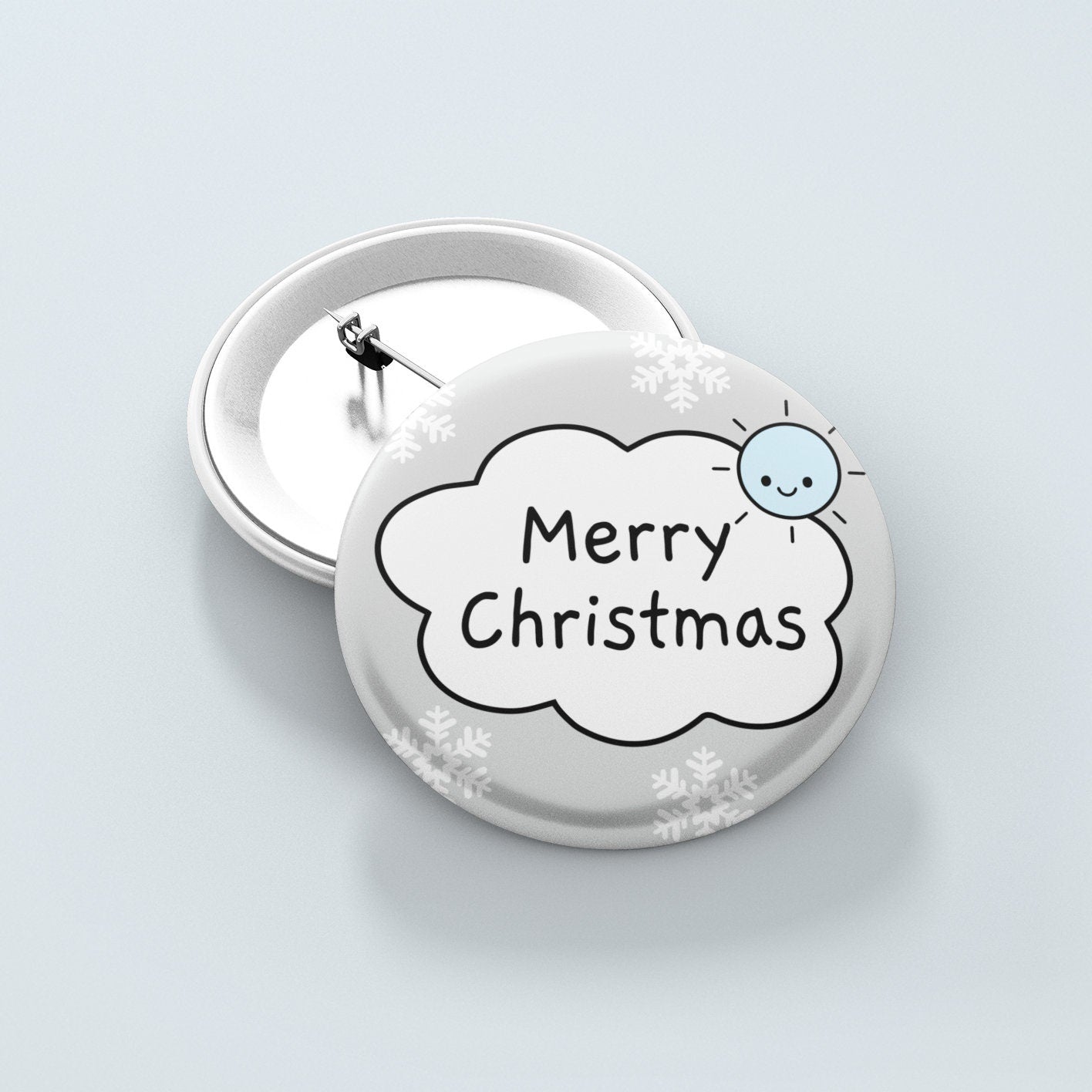 Merry Christmas Pin Badge | Christmas Pin - Xmas badges - Small Christmas Gift - Cute Pin Badges