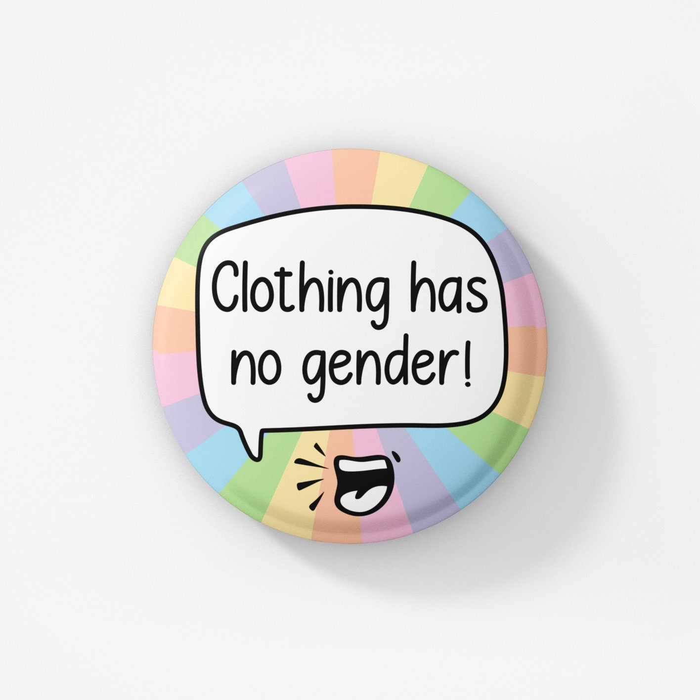 Clothing Has No Gender Badge Pin | Equality Pins - LGBTQ - Gender Badge