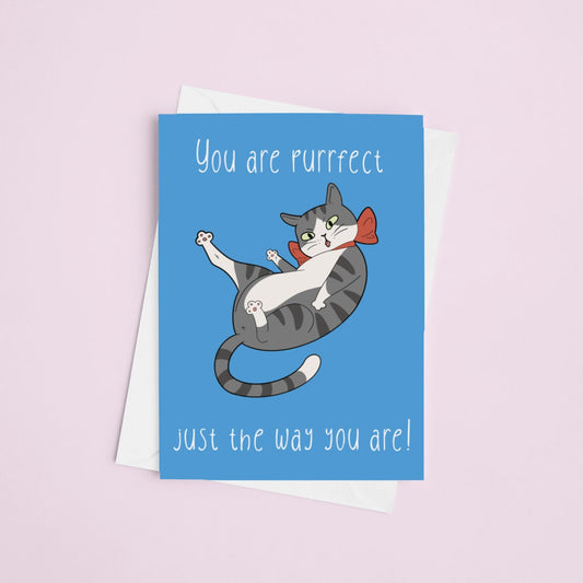 You Are Purrfect Postcard | Miss You, Long Distance Gift, Missing You Gift, Cat Puns