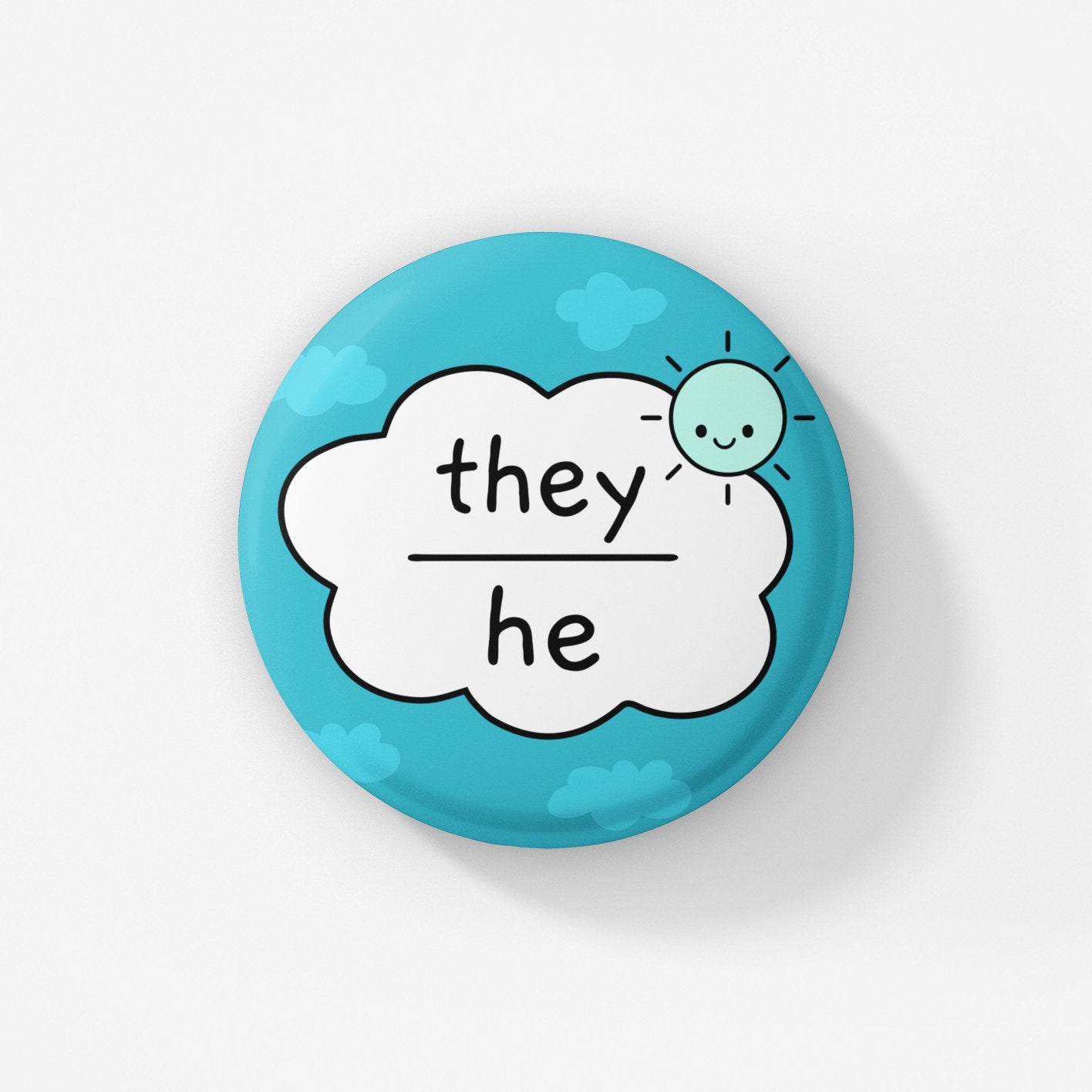 Bubble He Him, He They Badge Pin | MULTIPLE CHOICES | Pronoun Badges - Gender Pins - Pronoun Pin