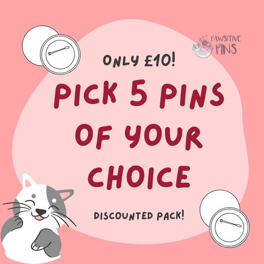 Pick Your Own 5 Pins | PLEASE READ DESCRIPTION - Care Package Gift - Best friend - self care package