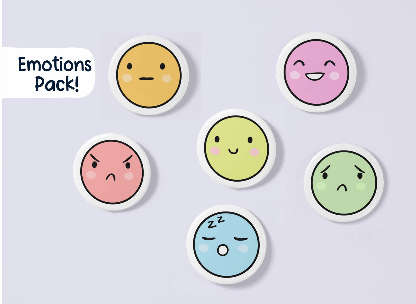 Emotions Badge Set | INCLUDES 6 badges | Emotions - Feelings
