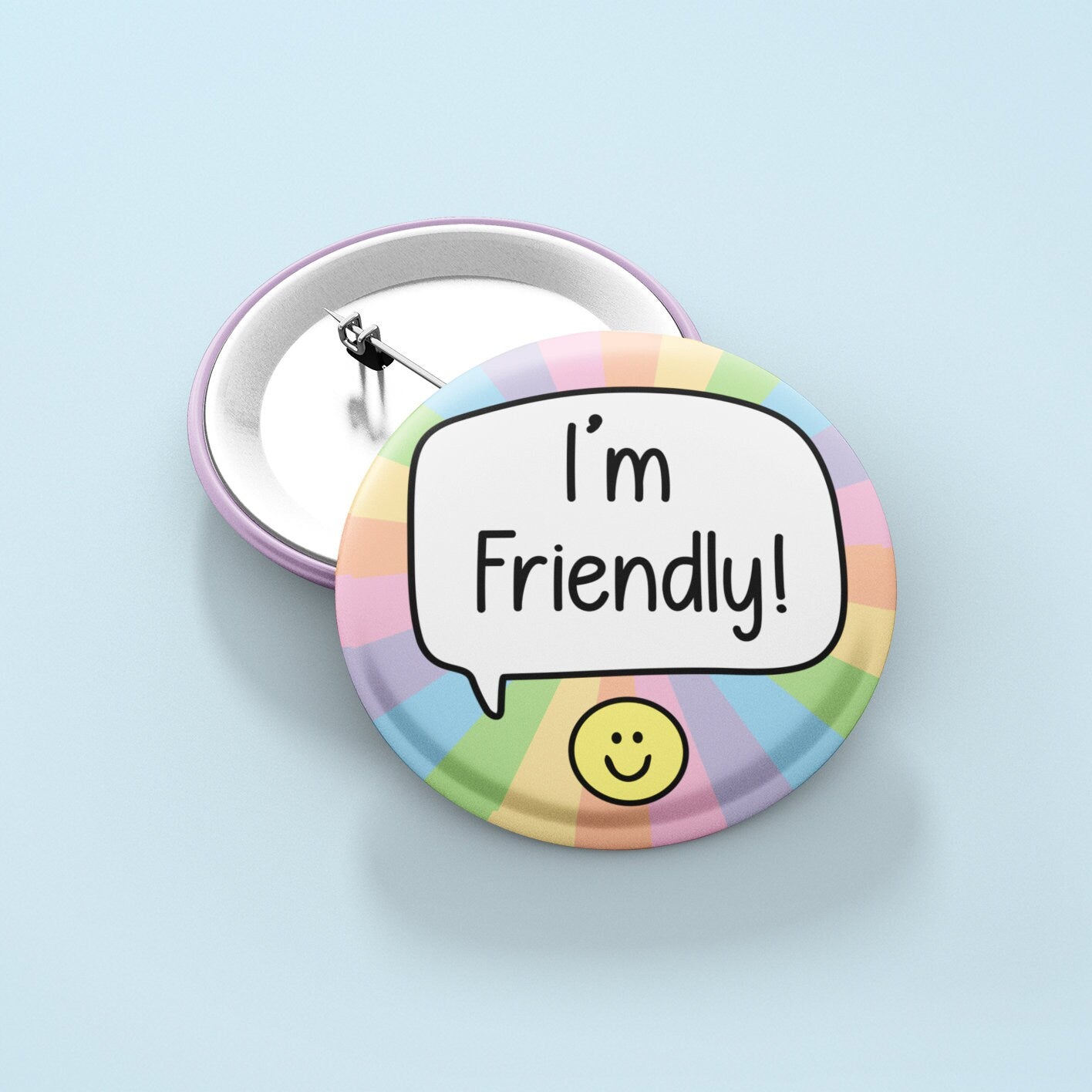 I'm Friendly! - Pin Badge / Friendship Badges