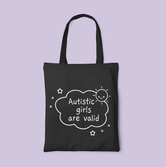 Autistic Girls Are Valid Tote Bag| Autism Gifts - Neurodiversity Bag - Awareness
