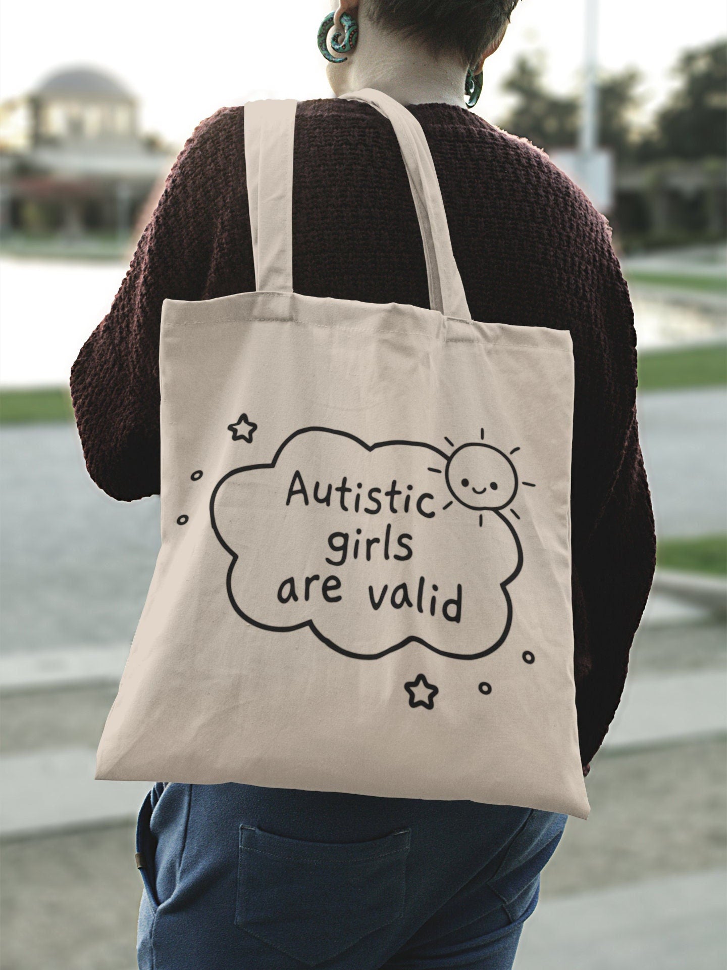 Autistic Girls Are Valid Tote Bag| Autism Gifts - Neurodiversity Bag - Awareness