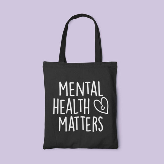 Mental Health Matters Tote Bag | Mental Health Gifts - Motivational Gift - Self Love - Self Care - Unique Tote Bag