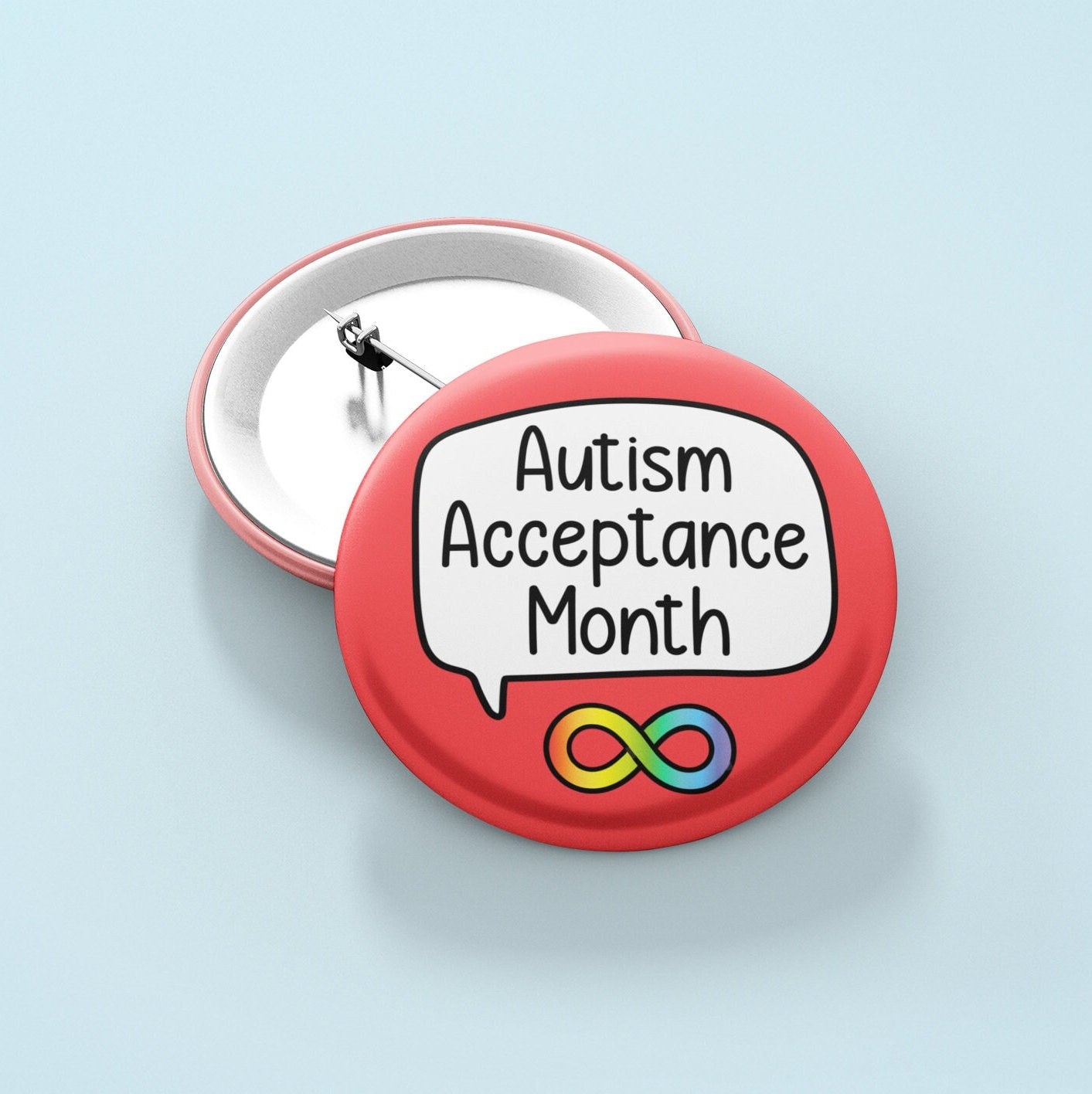 Autism Acceptance Month Badge Pin | Autism Acceptance - Neurodiversity Badge - Autism Month