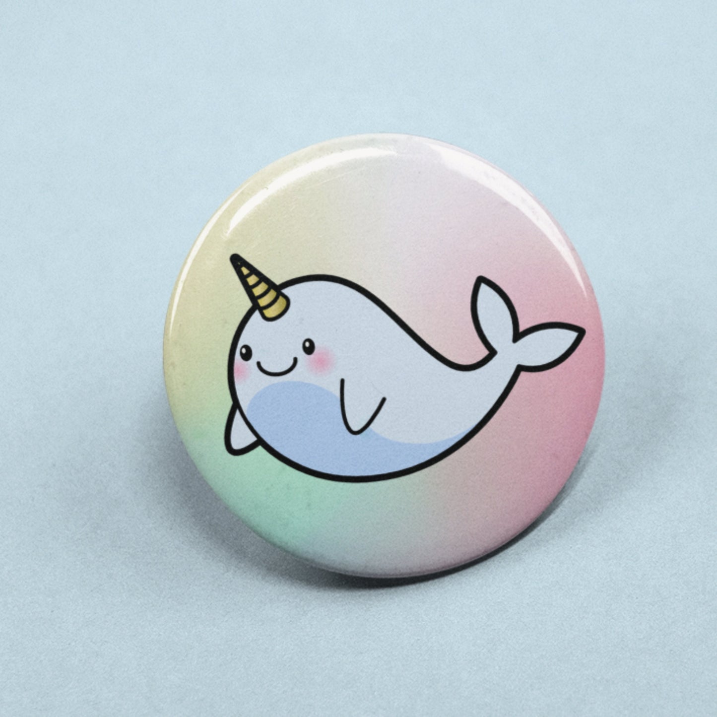Narwhal Pin Badge | Narwhal Lover Gift - Ocean - Whale - Cute Pins - SeaLife