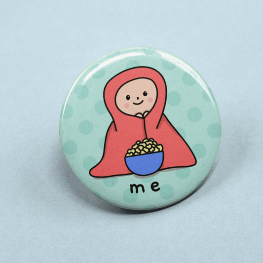 Me Popcorn - Pin Badge | Cute Pins - Popcorn - Unique Gifts - Small Gift - For Friends