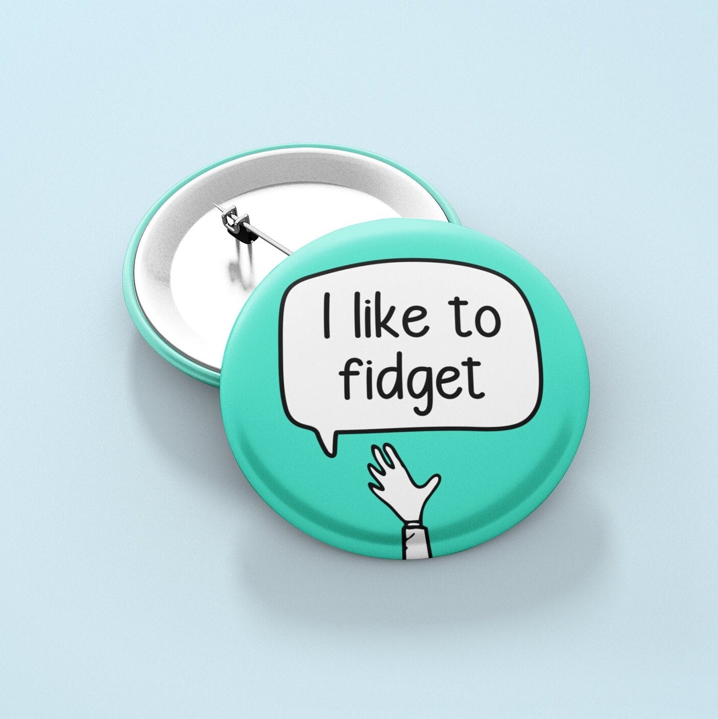 I Like To Fidget Badge Pin | Stimming Pins, Stim, Fidget Gift