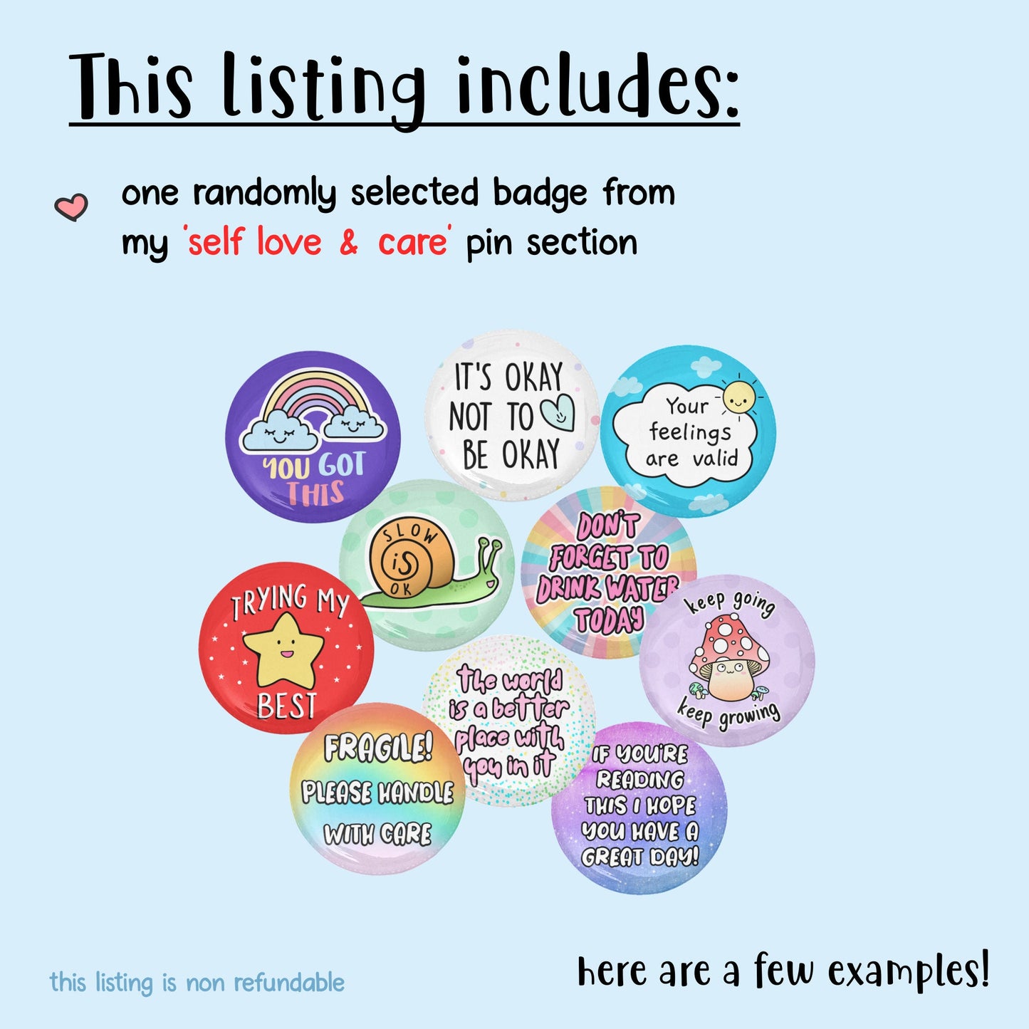 Random Badge Pick | Self Love Pins - Surpise Pin - Badges