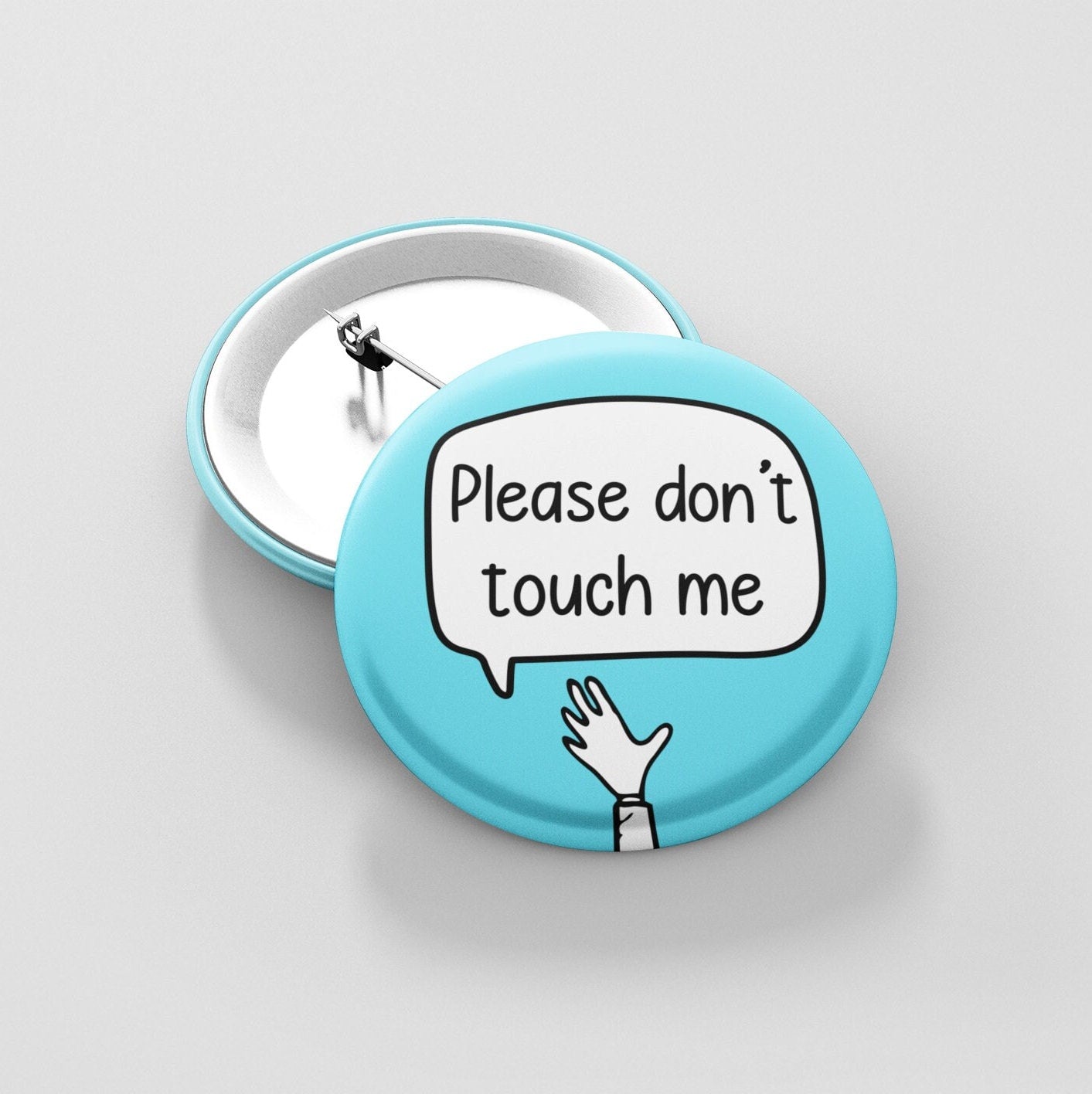 Please Don't Touch Me Badge Pin | Anxiety Badge - Personal Space - Respect Boundaries